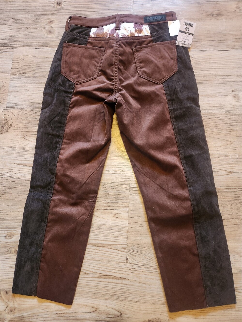 NWT Rock & Roll Cowgirl Cowhide Capris  27x25 - Picture 7 of 8